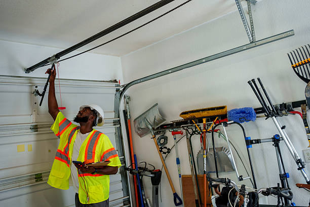 Professional Garage Door Panel Replacement technician working in Klamath County County, OR
